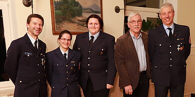 v.l.n.r.: Andreas Roth, Lisa Gäbelein, Patrizia Neubauer, Franz Gattinger, Gotthard Brocher